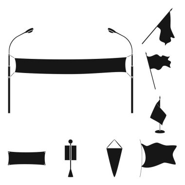 Malzeme ve medya işareti vektör Illustration. Malzeme ve Tekstil hisse senedi vektör çizim seti.