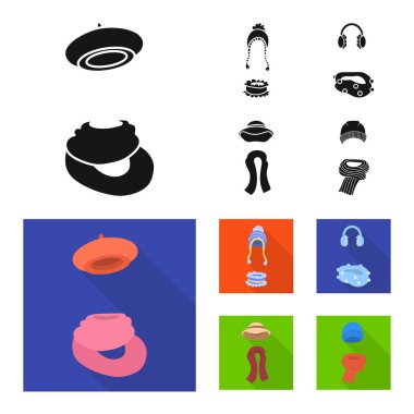 Giysi tasarım vektör ve logo doku. Elbiselerini ayarla ve stok vektör çizim hava.