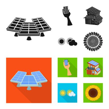 Yenilik ve teknoloji logo vektör tasarımı. Yenilik ve doğa hisse senedi simgesi web için set.