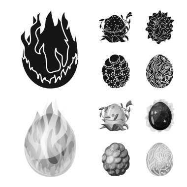 Hayvan ve tarih öncesi işareti vektör tasarımı. Web için hayvan ve sevimli hisse senedi simgesi kümesi.