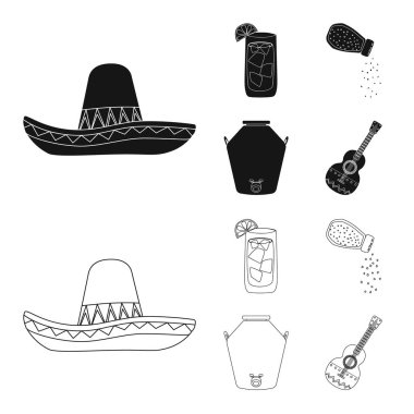 Kafe ve Latin simge vektör tasarımı. Kafe ve ulusal hisse senedi vektör çizim.