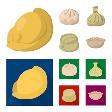 Ürünler ve pişirme logo vektör tasarımı. Ürünler ve meze hisse senedi vektör çizim koleksiyonu.