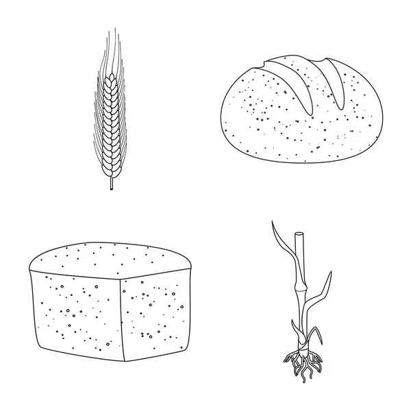 Vektorová design zemědělství a chov znamení. Kolekce ze zemědělství a rostlinných zásob vektorové ilustrace. — Stockový vektor