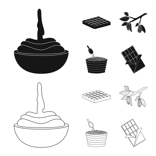 Ilustración vectorial de comida y símbolo delicioso. Colección de alimentos y marrón símbolo de stock para la web . — Vector de stock