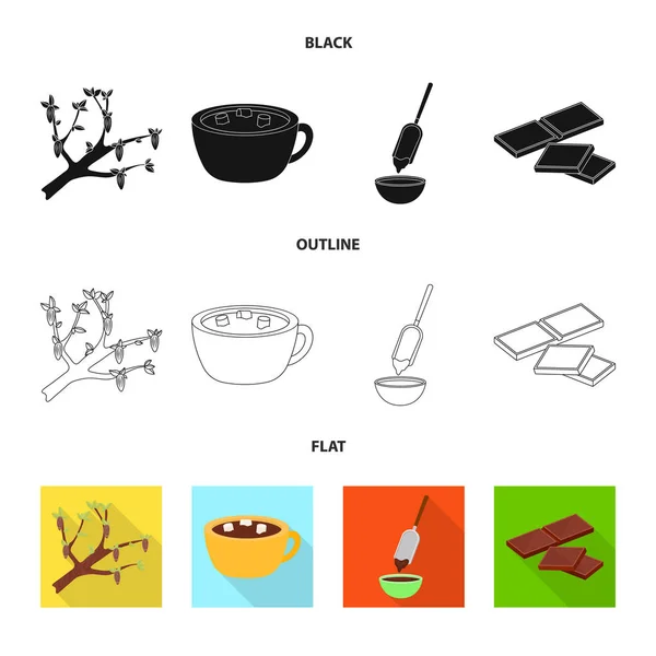 Vektoros illusztráció az élelmiszer- és finom szimbólum. Élelmiszer és barna stock vektor illusztráció. — Stock Vector
