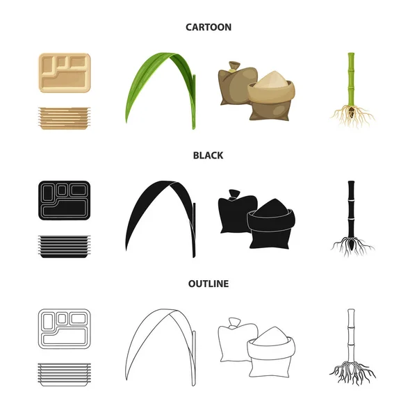 Illustrazione vettoriale del segno agricolo e agricolo. Set di fattoria e tecnologia stock simbolo per il web . — Vettoriale Stock