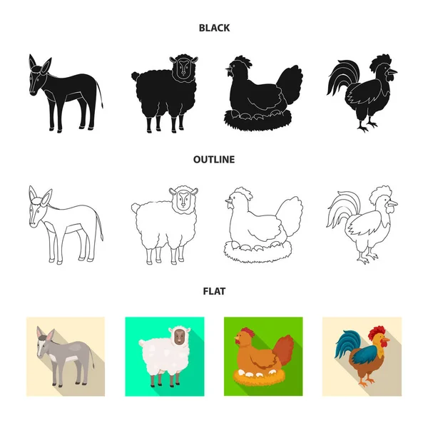 Vector design of breeding and kitchen  icon. Set of breeding and organic  vector icon for stock. — Stock Vector