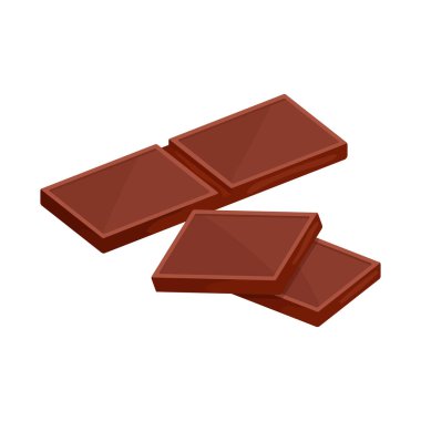Parça ve çikolata simge vektör Illustration. Koleksiyon parçası ve marshmallow stok web simgesi.