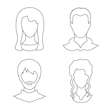 Professional vektör tasarımı ve fotoğraf oturum açın. Profil stok vektör çizim ve profesyonel kümesi.