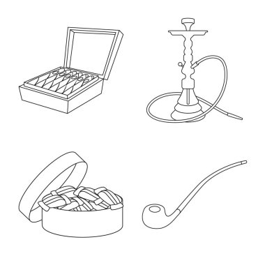 Sağlık ve nikotin işareti vektör Illustration. Sağlık ve istatistik topluluğu stok web simgesi.