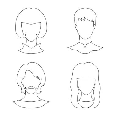 Profesyonel ve fotoğraf logo yalıtılmış nesne. Profesyonel kümesi ve hisse senedi için profil vektör simgesi.