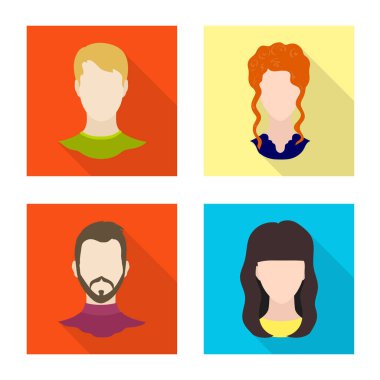 Avatar ve kukla işareti yalıtılmış nesne. Dizi avatar ve şekil hisse senedi simgesi web için.