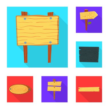 Ham ve ahşap simge vektör tasarımı. Ham kümesi ve web için orman hisse senedi simgesi.