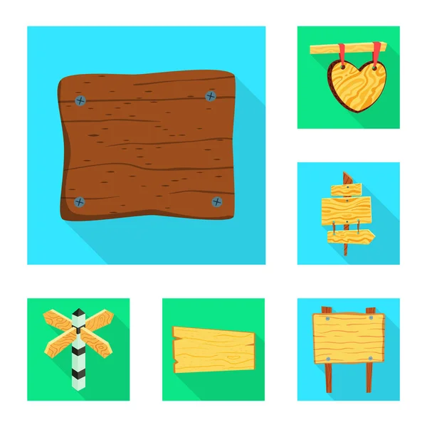 Ilustración vectorial del símbolo crudo y de madera. Colección de símbolos de stock de crudo y bosque para web . — Vector de stock