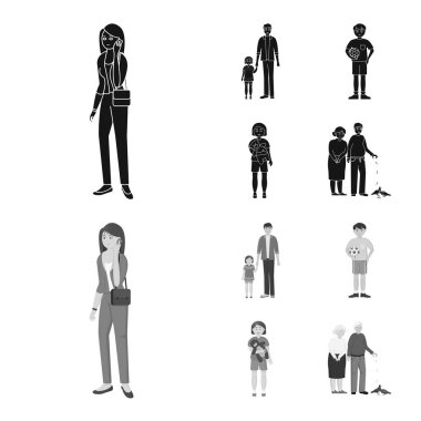 Karakter ve avatar simge vektör tasarımı. Karakter ve portre hisse senedi simgesi için web topluluğu.