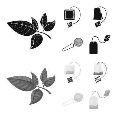 Vektör çizim çiçek ve sağlıklı sembol. Hisse senedi için sağlıklı ve degrade vektör simge kümesi.