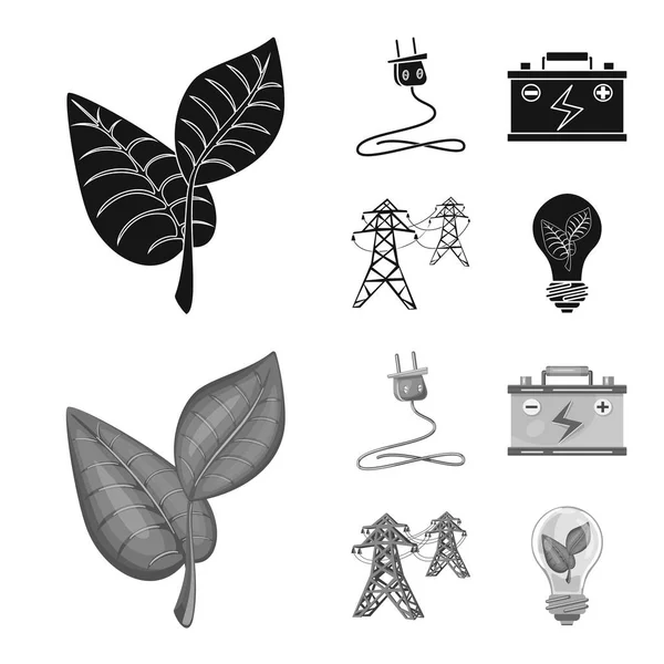 Yenilik ve teknoloji logo vektör tasarımı. Yenilik ve doğa vektör simgesini hissenin koleksiyonu.