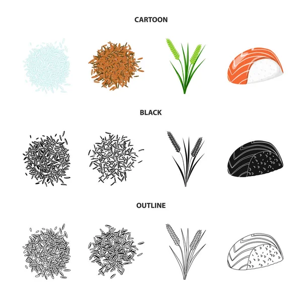 Vektorová design plodiny a ekologické logo. Sběr plodin a vaření burzovní symbol pro web. — Stockový vektor