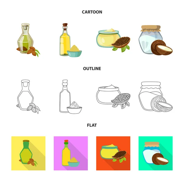 Illustration vectorielle de l'icône saine et végétale. Collection de symboles de stock sain et agricole pour le web . — Image vectorielle