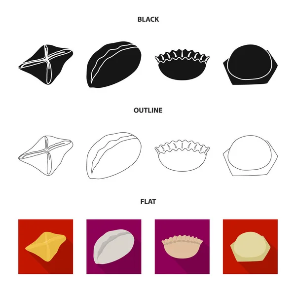 Isolierte Objekt der Produkte und Kochen Logo. Sammlung von Produkten und Vorspeise Aktienvektorillustration. — Stockvektor