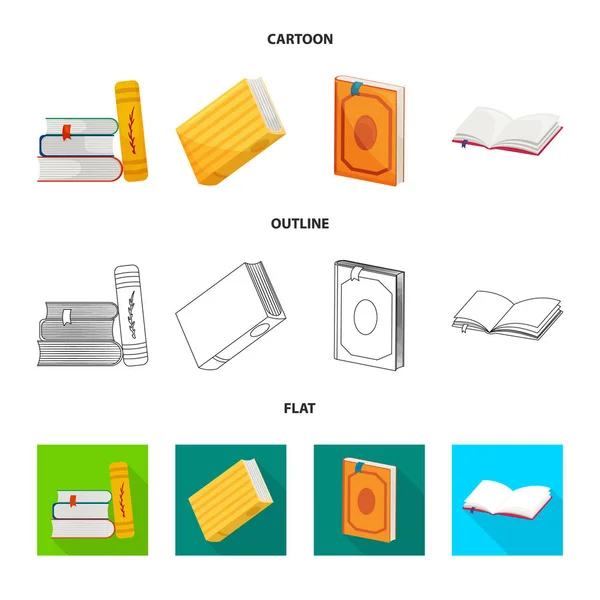 Objeto aislado de entrenamiento e icono de portada. Colección de material de formación y librería símbolo para web . — Vector de stock