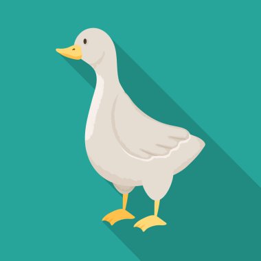 Kaz ve evde beslenen hayvan logosu yalıtılmış nesne. Kaz ve hisse senedi için Kanada vektör simge kümesi.