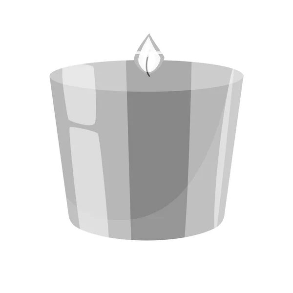 Design vettoriale di candela e icona di vetro. Set di candele e romantico simbolo stock per il web . — Vettoriale Stock