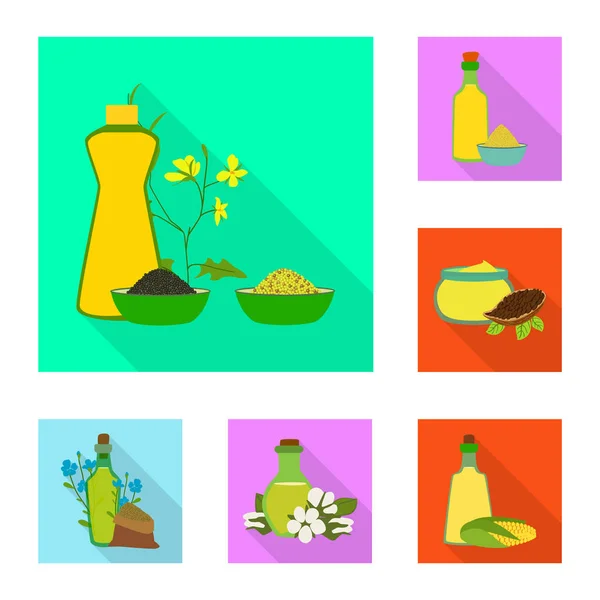 Vektorillustration av ikonen flaska och glas. Uppsättning av flaska och jordbruk aktiesymbol för webben. — Stock vektor