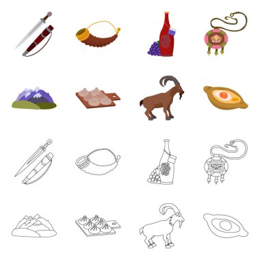 Yalıtılmış nesne kültür ve gezi işareti. Hisse senedi için kültür ve özgünlük vektör simge kümesi.