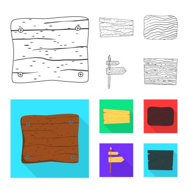 Ham vektör tasarımı ve orman simgesi. Ham kümesi ve hisse senedi için parke vektör simgesi.