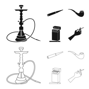 Çöp illüstrasyon vektör ve sembol durdurmak. Çöp ve alışkanlık hisse senedi vektör çizim topluluğu.