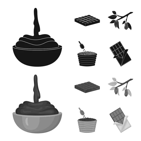 Isolerade objekt av mat och smaskiga symbol. Insamling av mat och brun vektor ikon för lager. — Stock vektor