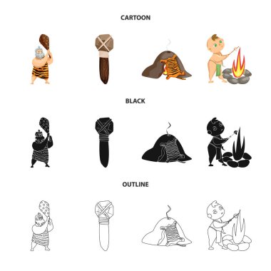 Evrim ve tarih öncesi işareti yalıtılmış nesne. Evrim ve geliştirme hisse senedi simgesi için web topluluğu.