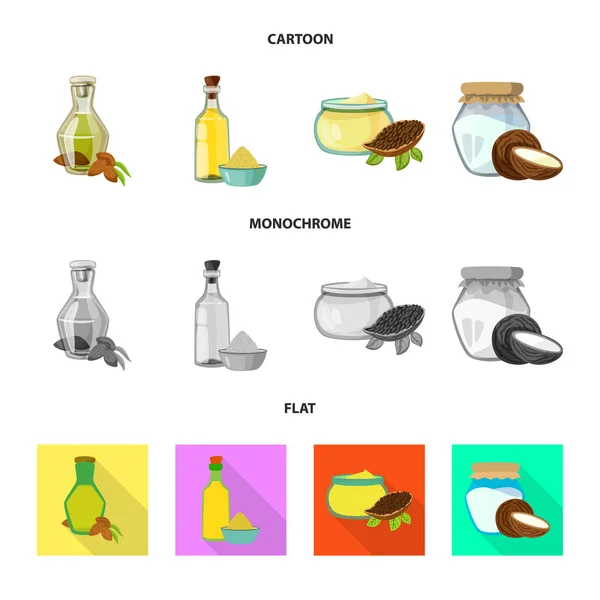 Objeto aislado de símbolo saludable y vegetal. Conjunto de icono de vector saludable y agrícola para stock . — Archivo Imágenes Vectoriales