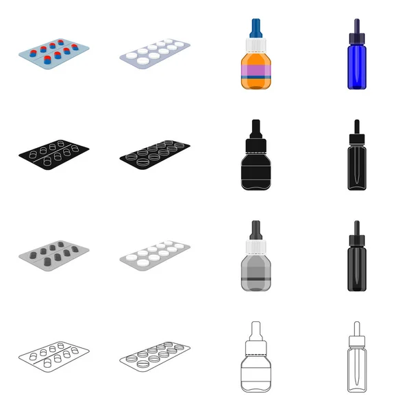 零售和医疗保健图标的矢量设计。收集零售和健康矢量图标的股票. — 图库矢量图片