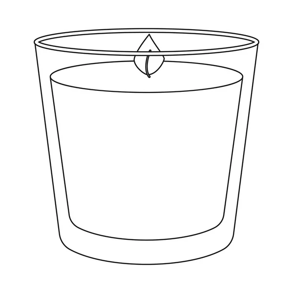 Векторна ілюстрація свічки та скляного символу. Набір свічок і романтичних векторних значків на складі . — стоковий вектор
