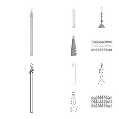 Gevşeme ve alev simgesi yalıtılmış nesne. Gevşeme ve web için balmumu hisse senedi simgesi toplama.