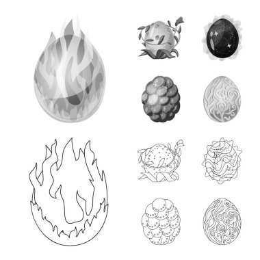 Hayvan ve tarih öncesi simge vektör tasarımı. Hayvan ve sevimli hazır vektör çizim seti.