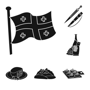 Miras ve özgünlük işareti vektör Illustration. Miras ve gelenekleri hisse senedi vektör çizim seti.