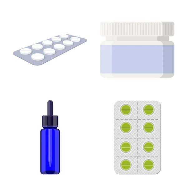 Conception vectorielle de la pharmacie et logo pharmaceutique. Collection de pharmacie et de santé stock symbole pour le web . — Image vectorielle