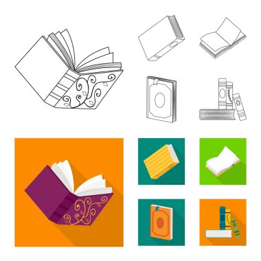 Eğitim ve kapak logo vektör tasarımı. Eğitim ve kitabevi hisse senedi vektör çizim.