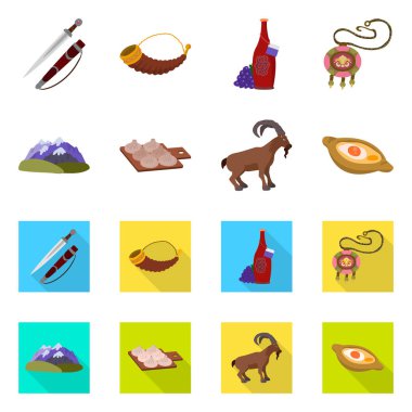 Kültür ve gezi simge vektör tasarımı. Web için kültür ve özgünlük hisse senedi simgesi kümesi.