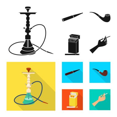 Çöp illüstrasyon vektör ve simge durdurmak. Çöp ve alışkanlık hisse senedi vektör çizim topluluğu.