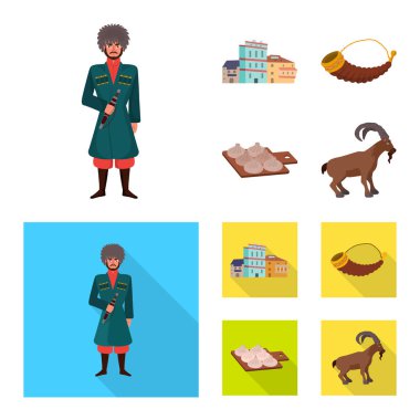 Kültür ve gezi işareti vektör tasarımı. Web için kültür ve özgünlük hisse senedi simgesi kümesi.