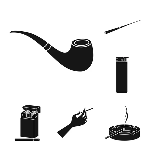 Vektorillustration av anti och vana logotyp. Uppsättning anti och tobak aktiesymbol för webben. — Stock vektor