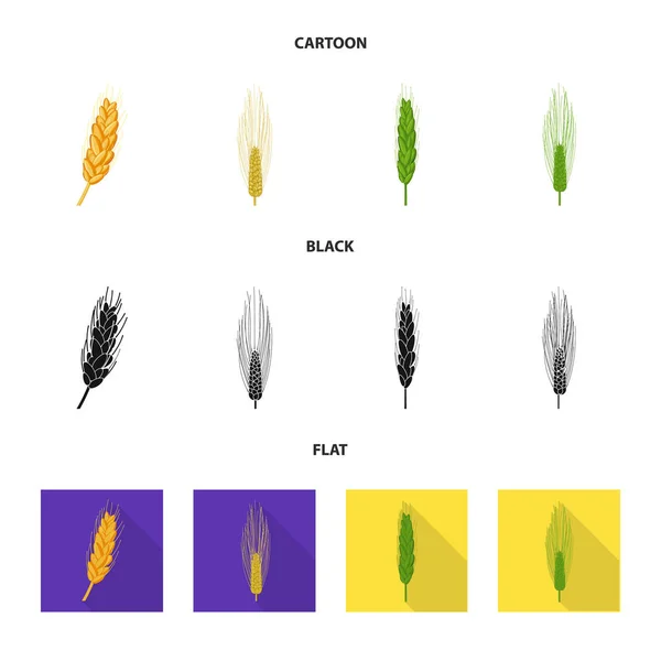 Illustrazione vettoriale del logo agricolo e agricolo. Set di agricoltura e stock vegetale simbolo per il web . — Vettoriale Stock