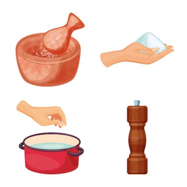 Tuz ve gıda simge vektör Illustration. Tuz ve mineral hisse senedi simgesi için web topluluğu.