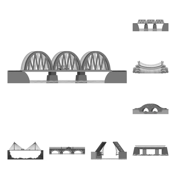Векторное проектирование дизайна и конструирование символа. Набор дизайна и символ мостового штока для веб . — стоковый вектор