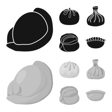 Ürün ve pişirme simge vektör Illustration. Ürünler ve web için hisse senedi simgesi meze koleksiyonu.