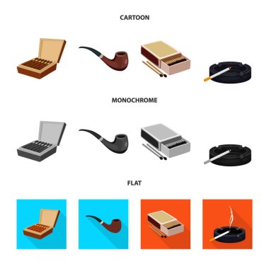 Çöp illüstrasyon vektör ve simge durdurmak. Çöp ve alışkanlık hisse senedi vektör çizim topluluğu.